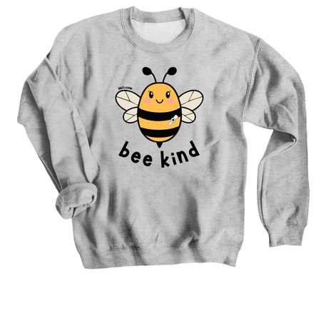 Lou's Crew- Bee Kind, a Sport Grey Crewneck Sweatshirt