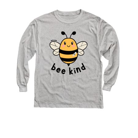 Lou's Crew- Bee Kind, a Sport Grey Youth Long Sleeve Tee