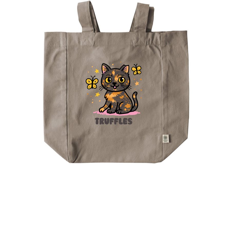 Totes by @trufflesthetortie, a Pumice Recycled Cotton Tote Bag