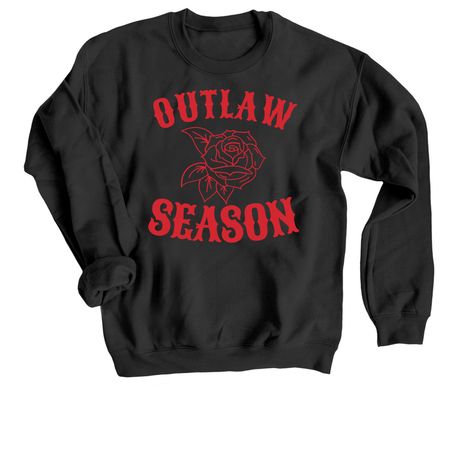 OUTLAW Season, a Black Crewneck Sweatshirt