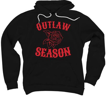 OUTLAW Season, a Black Premium Pullover Hoodie