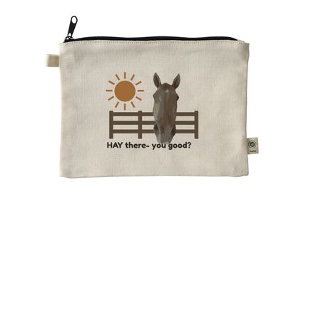 Checking In!, a Natural 9"x7" Hemp Blend Pouch