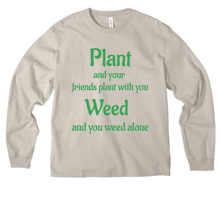 Long Sleeve Two Sided, a Dust Unisex Heavyweight Long Sleeve Tee