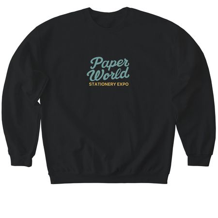 Paper World Stationery Expo, a Black Softstyle Crewneck Sweatshirt