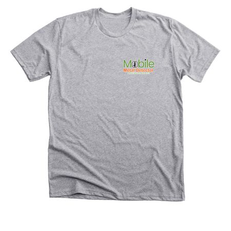 Mobile Metal Detector Side Logo, a Athletic Heather Premium Unisex Tee