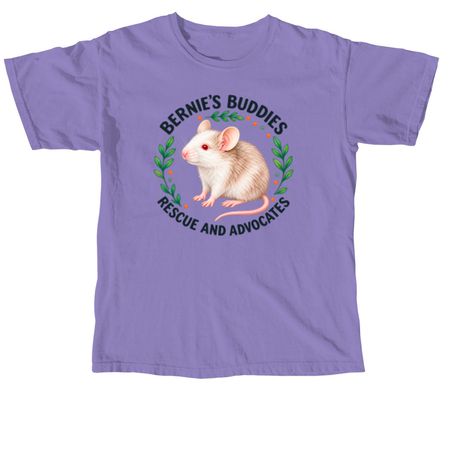 Bernie's Mouse Logo, a Violet Comfort Colors Unisex Tee