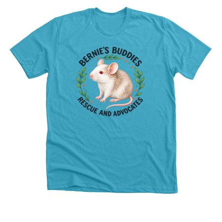 Bernie's Mouse Logo, a Heather Aqua Premium Unisex Tee
