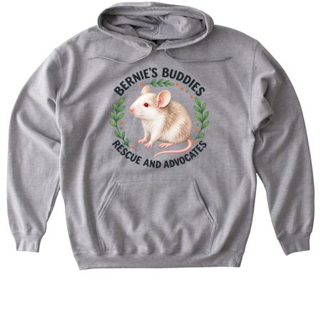 Bernie's Mouse Logo, a Sport Grey Gildan Softstyle Pullover Hoodie