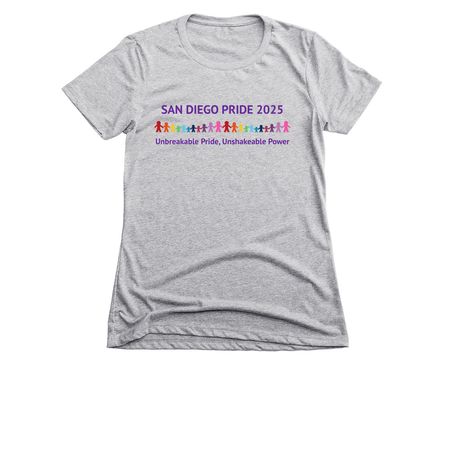 SD Pride 2025 (Women's Cut T-shirts & Tanks), a Dark Heather Grey Women's Slim Fit Tee