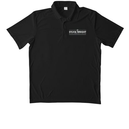 Sylvia Wright Polo, a Black Unisex Performance Polo
