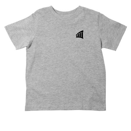 Classic B&W&nbsp;, a Heather Toddler Tee (back-view)