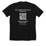 2nd Career Starts Here, a Solid Black Blend Premium Unisex Tee (back-view)