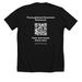 2nd Career Starts Here, a Solid Black Blend Premium Unisex Tee (back-view)
