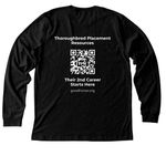 2nd Career Starts Here, a Black Heather Premium Long Sleeve Tee (back-view)
