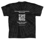 2nd Career Starts Here, a Black Classic Tie Dye Tee (back-view)
