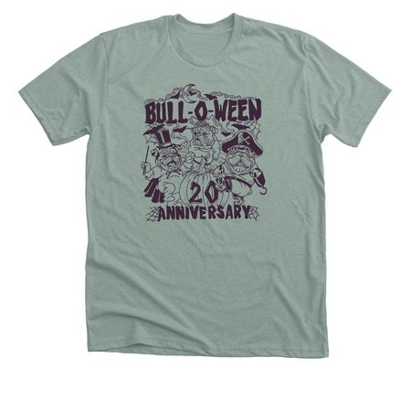 Bull-O-Ween's 20th anniversary, a Heather Sage Premium Unisex Tee