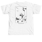 Infinite Fools T Shirt, a White Comfort Colors Unisex Tee (back-view)