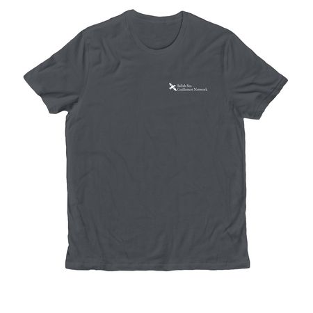SSGN White Logo, a Terrain Grey Allmade Organic Cotton Unisex Tee