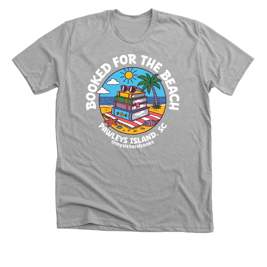 Booked for the Beach, a Athletic Heather Premium Unisex Tee