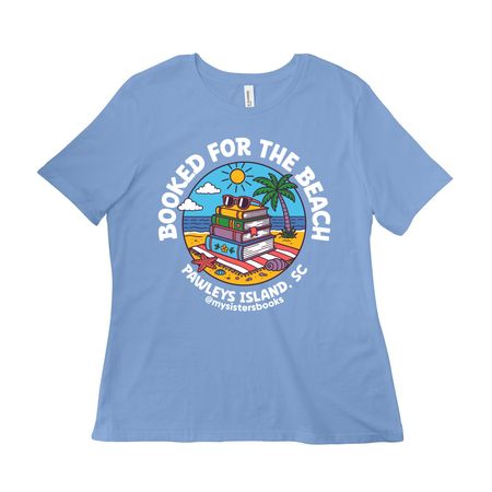 Booked for the Beach, a Carolina Blue Women?s Relaxed Cotton Tee