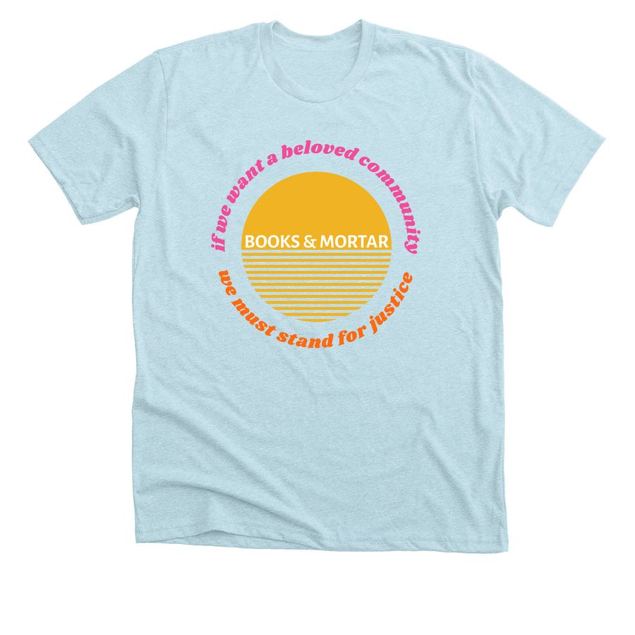 Beloved Community, a Heather Ice Blue Premium Unisex Tee
