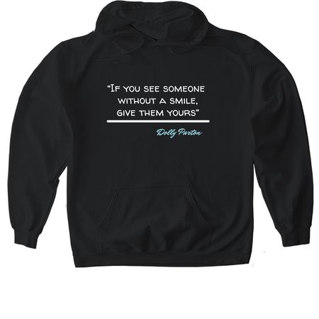 Dolly Quote of the day!, a Black Gildan Softstyle Pullover Hoodie
