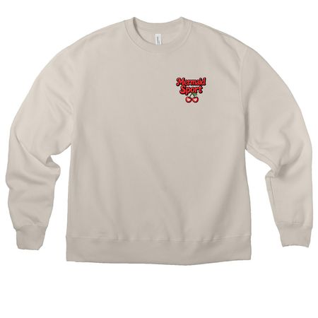 Mermaid Sport Cherry Hearts, a Dust Premium Heavyweight Crewneck Sweatshirt