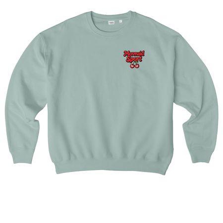 Mermaid Sport Cherry Hearts, a Aloe Stanley/Stella Ledger Dry Crewneck Sweatshirt