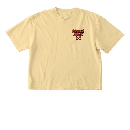 Mermaid Sport Cherry Hearts, a Butter Comfort Colors Boxy Tee