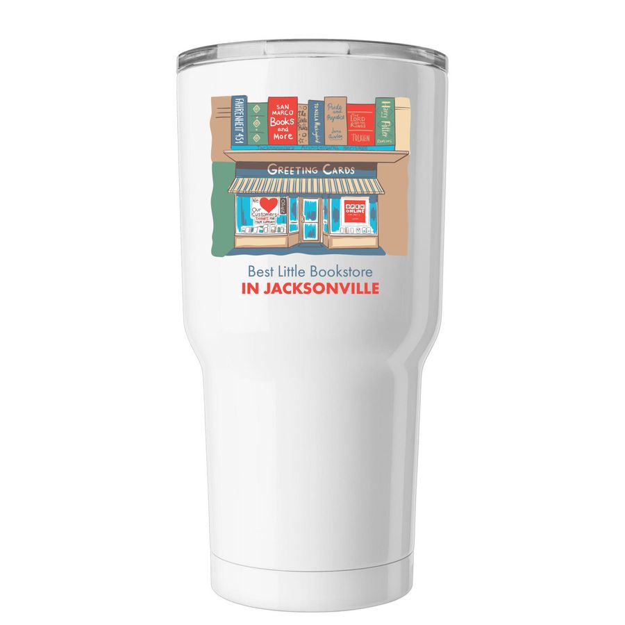 San Marco Books Insulated TUMBLER, a White Insulated Tumbler