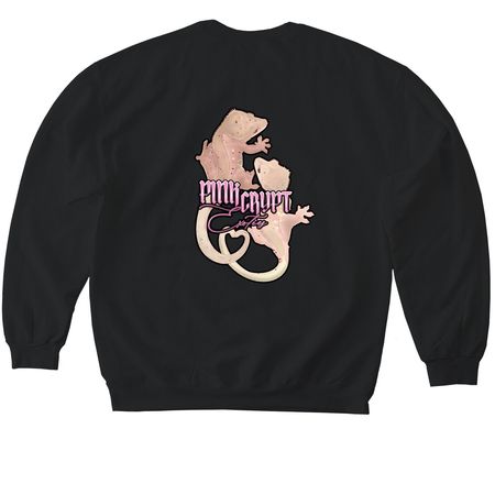 Cute Crypt Line ?, a Black Softstyle Crewneck Sweatshirt