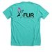 Chillin' with my Rescue Peeps, a Heather Sea Green Premium Unisex Tee (back-view)