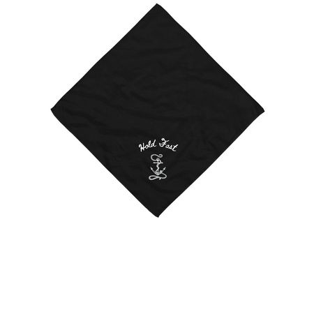 Hold Fast Bandana, a Black Cotton Bandana