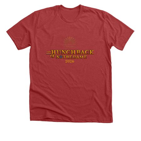 The Hunchback Of Notre Dame, a Heather Canvas Red Premium Unisex Tee
