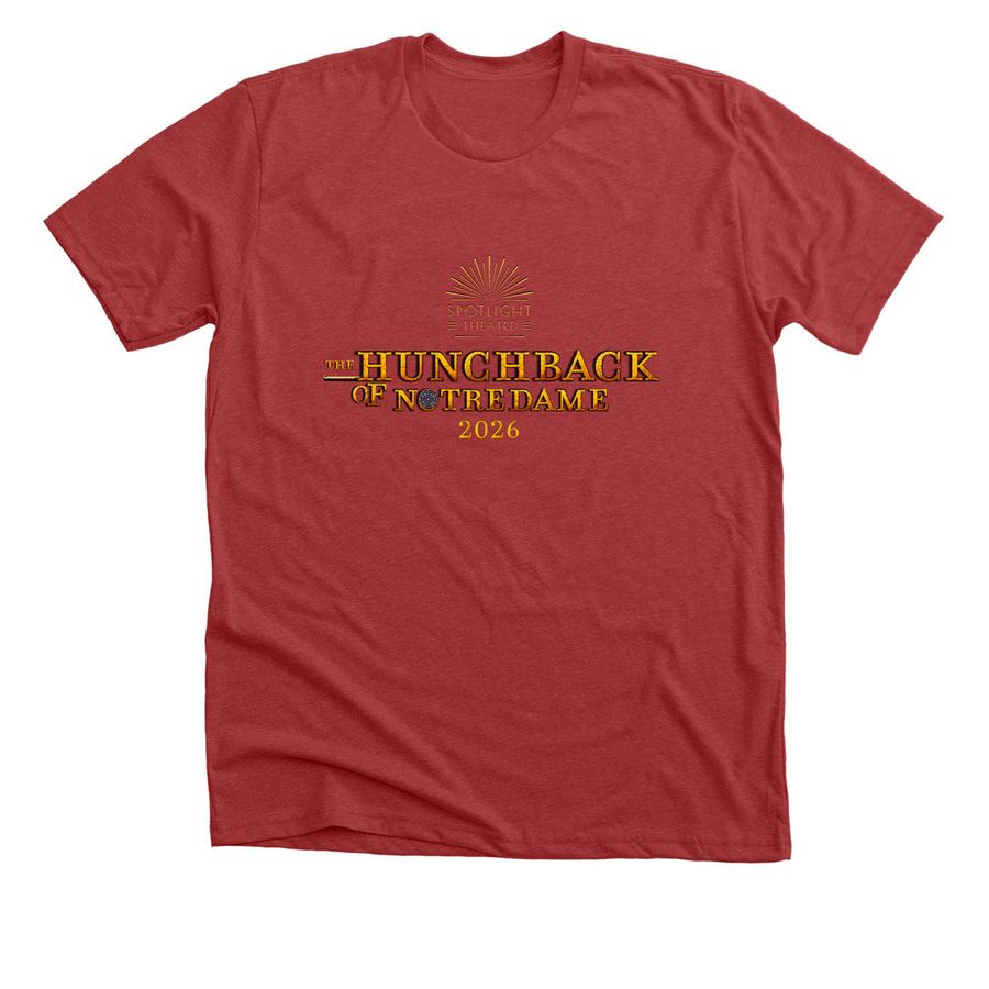 The Hunchback Of Notre Dame, a Heather Canvas Red Premium Unisex Tee