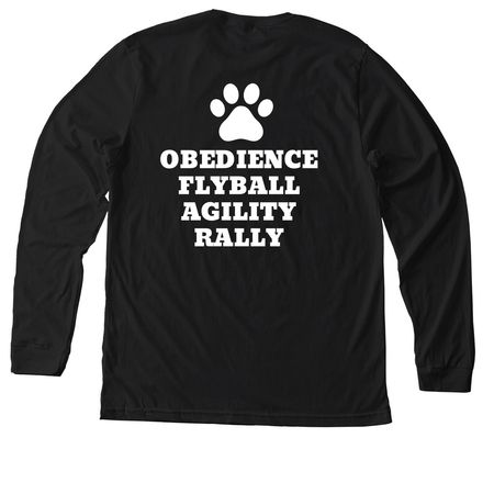 MDTC SMALL LOGO LONG SLEEVE SHIRT, a Solid Black Blend Premium Long Sleeve Tee (back-view)