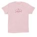 Satisfied - Pink, a Soft Pink Premium Cotton Tee