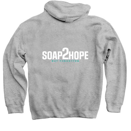 S2H TRIBE, a Sport Grey Pullover Hoodie (back-view)