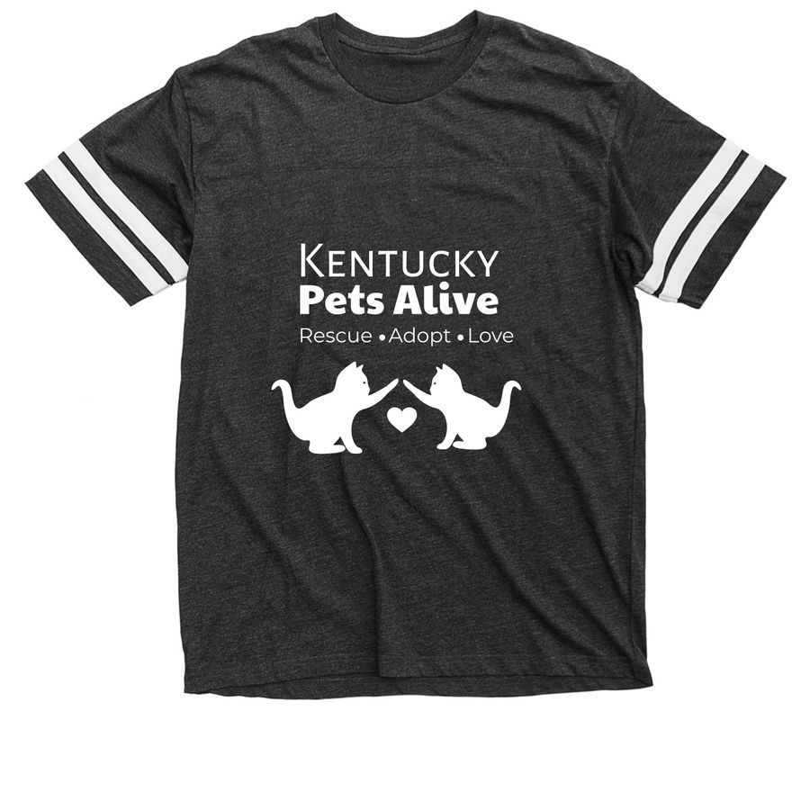 Merchandise that saves lives, a Vintage Smoke / White Football Jersey Tee