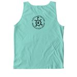Turtle Tea Podcast, a Chalky Mint Comfort Colors Tank Top (back-view)