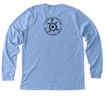 Turtle Tea Podcast, a Heather Carolina Blue Premium Long Sleeve Tee (back-view)