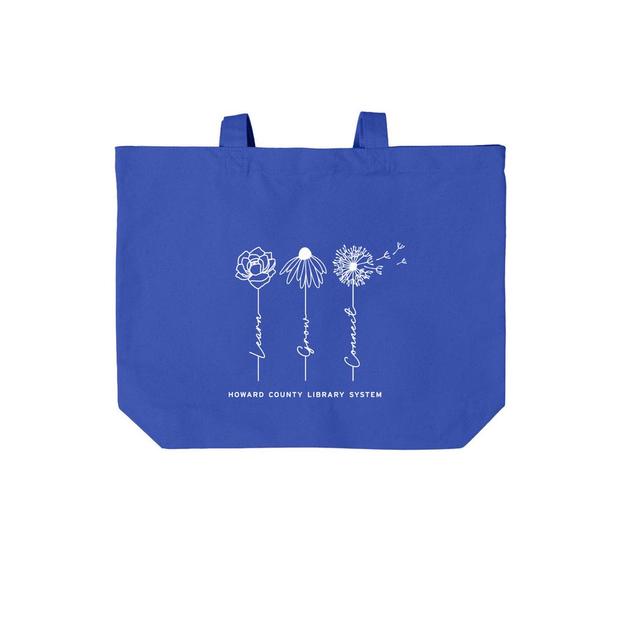 Growing Together Tote, a True Royal Cotton Canvas Tote Bag