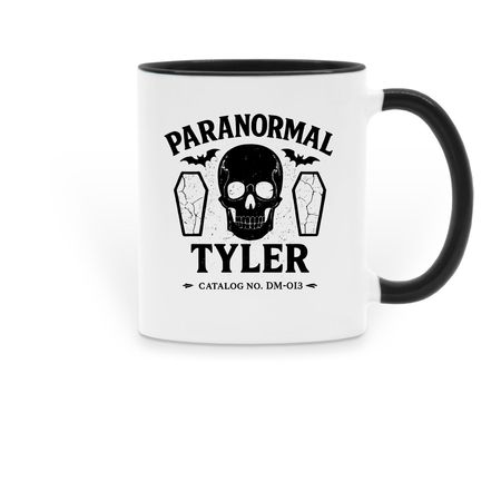 Death Mark Vessel, a Black Two-Tone Ceramic Mug