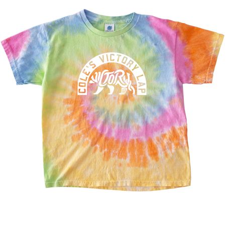 Cole's Victory Lap Kids - White Logo, a Eternity Youth Tie Dye Tee
