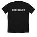 Love Rrrrescuer, a Solid Black Blend Premium Unisex Tee (back-view)