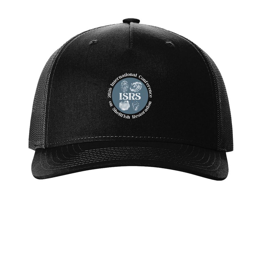 ICSR 2026 trucker hats&nbsp;, a Black Printed Five-Panel Trucker Cap