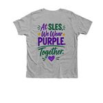 SLES Purple Up!, a Athletic Heather Premium Youth Tee (back-view)