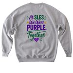 SLES Purple Up!, a Sport Grey Softstyle Crewneck Sweatshirt (back-view)