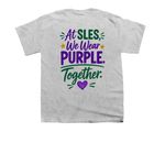 SLES Purple Up!, a Sport Grey Youth Unisex Tee (back-view)