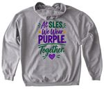 SLES Purple Up!, a Sport Grey Gildan Softstyle Pullover Hoodie (back-view)